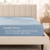 imageBare Home 100 Organic Cotton Sateen Fitted Sheet  Smooth Sateen Weave  Breathable ampamp Cooling  Hotel Luxury  Durable Fitted Sheet  Deep Pocket Queen Taupe10  Dusty Blue