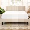 imageBare Home 100 Organic Cotton Sateen Fitted Sheet  Smooth Sateen Weave  Breathable ampamp Cooling  Hotel Luxury  Durable Fitted Sheet  Deep Pocket Queen Taupe01  White