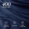 imageBare Home 100 Organic Cotton Sateen Fitted Sheet  Smooth Sateen Weave  Breathable ampamp Cooling  Hotel Luxury  Durable Fitted Sheet  Deep Pocket Queen Taupe08  Dark Blue