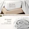 imageBare Home 100 Organic Cotton Sateen Fitted Sheet  Smooth Sateen Weave  Breathable ampamp Cooling  Hotel Luxury  Durable Fitted Sheet  Deep Pocket Queen Taupe01  White