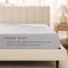 imageBare Home 100 Organic Cotton Sateen Fitted Sheet  Smooth Sateen Weave  Breathable ampamp Cooling  Hotel Luxury  Durable Fitted Sheet  Deep Pocket Queen Taupe04  Light Grey