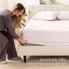 imageBare Home 100 Organic Cotton Sateen Fitted Sheet  Smooth Sateen Weave  Breathable ampamp Cooling  Hotel Luxury  Durable Fitted Sheet  Deep Pocket Queen Taupe13  Dusty Pink
