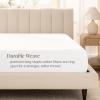 imageBare Home 100 Organic Cotton Sateen Fitted Sheet  Smooth Sateen Weave  Breathable ampamp Cooling  Hotel Luxury  Durable Fitted Sheet  Deep Pocket Queen Taupe01  White