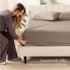 imageBare Home 100 Organic Cotton Sateen Fitted Sheet  Smooth Sateen Weave  Breathable ampamp Cooling  Hotel Luxury  Durable Fitted Sheet  Deep Pocket Queen Taupe05  Taupe