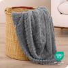 imageBare Home Faux Shearling Blanket  FullQueen Size  Blanket for Bed Sofa Couch Camping Travel and Gifts  Warm ampamp Lightweight  Fluffy ampamp Soft FullQueen Cable Grey11  Cable Grey