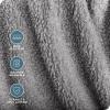 imageBare Home Faux Shearling Blanket  FullQueen Size  Blanket for Bed Sofa Couch Camping Travel and Gifts  Warm ampamp Lightweight  Fluffy ampamp Soft FullQueen Cable Grey04  Solid Light Grey