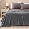 imageBare Home Faux Shearling Blanket  FullQueen Size  Blanket for Bed Sofa Couch Camping Travel and Gifts  Warm ampamp Lightweight  Fluffy ampamp Soft FullQueen Cable Grey11  Cable Grey