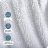 imageBare Home Faux Shearling Blanket  FullQueen Size  Blanket for Bed Sofa Couch Camping Travel and Gifts  Warm ampamp Lightweight  Fluffy ampamp Soft FullQueen Cable Grey01  Solid White