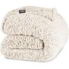 imageBare Home Faux Shearling Blanket  FullQueen Size  Blanket for Bed Sofa Couch Camping Travel and Gifts  Warm ampamp Lightweight  Fluffy ampamp Soft FullQueen Cable Grey10  Tipped Oyster