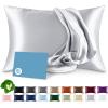 imageBare Home 100 Mulberry Silk Pillowcase for Hair and Skin  Ultra Premium 6A Grade 19 Momme Silk Pillow Case  Envelope Enclosure  Breathable Cooling Pillow Cover Queen Champagne05  Silver
