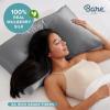 imageBare Home 100 Mulberry Silk Pillowcase for Hair and Skin  Ultra Premium 6A Grade 19 Momme Silk Pillow Case  Envelope Enclosure  Breathable Cooling Pillow Cover Queen Champagne04  Grey
