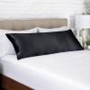 imageBare Home 100 Mulberry Silk Pillowcase for Hair and Skin  Ultra Premium 6A Grade 19 Momme Silk Pillow Case  Envelope Enclosure  Breathable Cooling Pillow Cover Queen Champagne02  Black