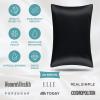 imageBare Home 100 Mulberry Silk Pillowcase for Hair and Skin  Ultra Premium 6A Grade 19 Momme Silk Pillow Case  Envelope Enclosure  Breathable Cooling Pillow Cover Queen Champagne02  Black
