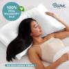imageBare Home 100 Mulberry Silk Pillowcase for Hair and Skin  Ultra Premium 6A Grade 19 Momme Silk Pillow Case  Envelope Enclosure  Breathable Cooling Pillow Cover Queen Champagne01  White