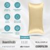 imageBare Home 100 Mulberry Silk Pillowcase for Hair and Skin  Ultra Premium 6A Grade 19 Momme Silk Pillow Case  Envelope Enclosure  Breathable Cooling Pillow Cover Queen Champagne09  Champagne