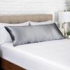 imageBare Home 100 Mulberry Silk Pillowcase for Hair and Skin  Ultra Premium 6A Grade 19 Momme Silk Pillow Case  Envelope Enclosure  Breathable Cooling Pillow Cover Queen Champagne04  Grey
