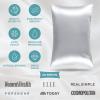 imageBare Home 100 Mulberry Silk Pillowcase for Hair and Skin  Ultra Premium 6A Grade 19 Momme Silk Pillow Case  Envelope Enclosure  Breathable Cooling Pillow Cover Queen Champagne05  Silver