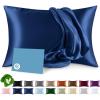 imageBare Home 100 Mulberry Silk Pillowcase for Hair and Skin  Ultra Premium 6A Grade 19 Momme Silk Pillow Case  Envelope Enclosure  Breathable Cooling Pillow Cover Queen Champagne13  Dark Blue