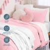 imageBare Home Dorm Ready  Twin XL  BedinABag 11 Piece Comforter ampamp Sheet Set ampamp Blanket ampamp Mattress Pad  UltraSoft 1800 Premium  Bedding Set Twin XL GreyHeather Pewter Cationic05  Light PinkWhite