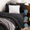 imageBare Home Dorm Ready  Twin XL  BedinABag 11 Piece Comforter ampamp Sheet Set ampamp Blanket ampamp Mattress Pad  UltraSoft 1800 Premium  Bedding Set Twin XL GreyHeather Pewter Cationic01  BlackHeather Charcoal Cationic