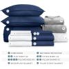 imageBare Home Dorm Ready  Twin XL  BedinABag 11 Piece Comforter ampamp Sheet Set ampamp Blanket ampamp Mattress Pad  UltraSoft 1800 Premium  Bedding Set Twin XL GreyHeather Pewter Cationic04  Dark BlueWhite