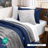 imageBare Home Dorm Ready  Twin XL  BedinABag 11 Piece Comforter ampamp Sheet Set ampamp Blanket ampamp Mattress Pad  UltraSoft 1800 Premium  Bedding Set Twin XL GreyHeather Pewter Cationic04  Dark BlueWhite