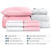 imageBare Home Dorm Ready  Twin XL  BedinABag 11 Piece Comforter ampamp Sheet Set ampamp Blanket ampamp Mattress Pad  UltraSoft 1800 Premium  Bedding Set Twin XL GreyHeather Pewter Cationic05  Light PinkWhite
