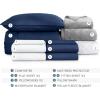 imageBare Home Dorm Ready  Twin XL  BedinABag 11 Piece Comforter ampamp Sheet Set ampamp Blanket ampamp Mattress Pad  UltraSoft 1800 Premium  Bedding Set Twin XL GreyHeather Pewter Cationic04  Dark BlueWhite