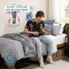 imageBare Home Ultimate Bed in A Bag  Twin XL  9 Piece  Comforter ampamp Sheet Set Fleece Blanket Mattress Pad Pillow Protector  UltraSoft 1800 Microfiber Bedding Set Twin XL Dark BlueDark Blue07  Light GreyWhite