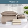 imageBare Home Ultimate Bed in A Bag  Twin XL  9 Piece  Comforter ampamp Sheet Set Fleece Blanket Mattress Pad Pillow Protector  UltraSoft 1800 Microfiber Bedding Set Twin XL Dark BlueDark Blue08  TaupeSand