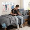 imageBare Home Ultimate Bed in A Bag  Twin XL  9 Piece  Comforter ampamp Sheet Set Fleece Blanket Mattress Pad Pillow Protector  UltraSoft 1800 Microfiber Bedding Set Twin XL Dark BlueDark Blue04  GreyGrey