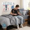 imageBare Home Ultimate Bed in A Bag  Twin XL  9 Piece  Comforter ampamp Sheet Set Fleece Blanket Mattress Pad Pillow Protector  UltraSoft 1800 Microfiber Bedding Set Twin XL Dark BlueDark Blue06  Light GreyGrey