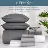 imageBare Home Ultimate Bed in A Bag  Twin XL  9 Piece  Comforter ampamp Sheet Set Fleece Blanket Mattress Pad Pillow Protector  UltraSoft 1800 Microfiber Bedding Set Twin XL Dark BlueDark Blue05  GreyLight Grey