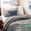 imageBare Home Ultimate Bed in A Bag  Twin XL  9 Piece  Comforter ampamp Sheet Set Fleece Blanket Mattress Pad Pillow Protector  UltraSoft 1800 Microfiber Bedding Set Twin XL Dark BlueDark Blue07  Light GreyWhite