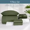 imageBare Home Ultimate Bed in A Bag  Twin XL  9 Piece  Comforter ampamp Sheet Set Fleece Blanket Mattress Pad Pillow Protector  UltraSoft 1800 Microfiber Bedding Set Twin XL Dark BlueDark Blue12  CypressCypress