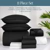 imageBare Home Ultimate Bed in A Bag  Twin XL  9 Piece  Comforter ampamp Sheet Set Fleece Blanket Mattress Pad Pillow Protector  UltraSoft 1800 Microfiber Bedding Set Twin XL Dark BlueDark Blue01  BlackBlack