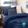 imageBare Home Ultimate Bed in A Bag  Twin XL  9 Piece  Comforter ampamp Sheet Set Fleece Blanket Mattress Pad Pillow Protector  UltraSoft 1800 Microfiber Bedding Set Twin XL Dark BlueDark Blue10  Dark BlueLight Grey