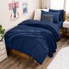imageBare Home Ultimate Bed in A Bag  Twin XL  9 Piece  Comforter ampamp Sheet Set Fleece Blanket Mattress Pad Pillow Protector  UltraSoft 1800 Microfiber Bedding Set Twin XL Dark BlueDark Blue11  Dark BlueDark Blue