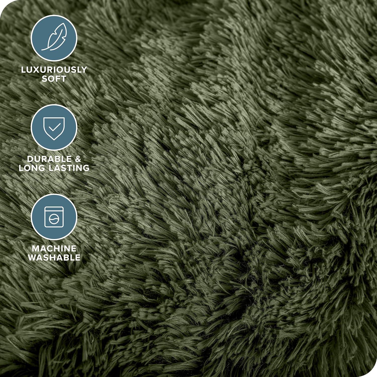 imageBare Home Shaggy Faux Fur Sherpa Blanket  Super Soft Fuzzy Fluffy  Reversible Cozy Warm Blanket for Couch Sofa Chair Bed  Luxury Home Decor ThrowTravel Grey07  Cypress