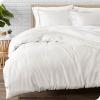 imageBare Home Flannel Duvet Set with Comforter Set Bundle TwinTwin XL White