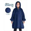 imageBare Home Long Length Microplush Wearable Blanket with Side Pockets  Soft and Plush  Warm and Cozy  Adult ampamp Kid Sizes Kids Light PinkDark Blue
