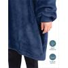 imageBare Home Long Length Microplush Wearable Blanket with Side Pockets  Soft and Plush  Warm and Cozy  Adult ampamp Kid Sizes Kids Light PinkDark Blue