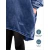 imageBare Home Long Length Microplush Wearable Blanket with Side Pockets  Soft and Plush  Warm and Cozy  Adult ampamp Kid Sizes Kids Light PinkDark Blue