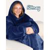 imageBare Home Long Length Microplush Wearable Blanket with Side Pockets  Soft and Plush  Warm and Cozy  Adult ampamp Kid Sizes Kids Light PinkDark Blue