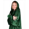 imageBare Home Long Length Microplush Wearable Blanket with Side Pockets  Soft and Plush  Warm and Cozy  Adult ampamp Kid Sizes Kids Light PinkForest Green