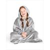 imageBare Home Long Length Microplush Wearable Blanket with Side Pockets  Soft and Plush  Warm and Cozy  Adult ampamp Kid Sizes Kids Light PinkLight Grey