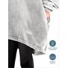 imageBare Home Long Length Microplush Wearable Blanket with Side Pockets  Soft and Plush  Warm and Cozy  Adult ampamp Kid Sizes Kids Light PinkLight Grey