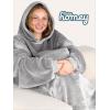 imageBare Home Long Length Microplush Wearable Blanket with Side Pockets  Soft and Plush  Warm and Cozy  Adult ampamp Kid Sizes Kids Light PinkLight Grey