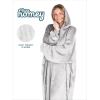 imageBare Home Long Length Microplush Wearable Blanket with Side Pockets  Soft and Plush  Warm and Cozy  Adult ampamp Kid Sizes Kids Light PinkLight Grey