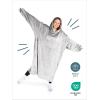imageBare Home Long Length Microplush Wearable Blanket with Side Pockets  Soft and Plush  Warm and Cozy  Adult ampamp Kid Sizes Kids Light PinkLight Grey